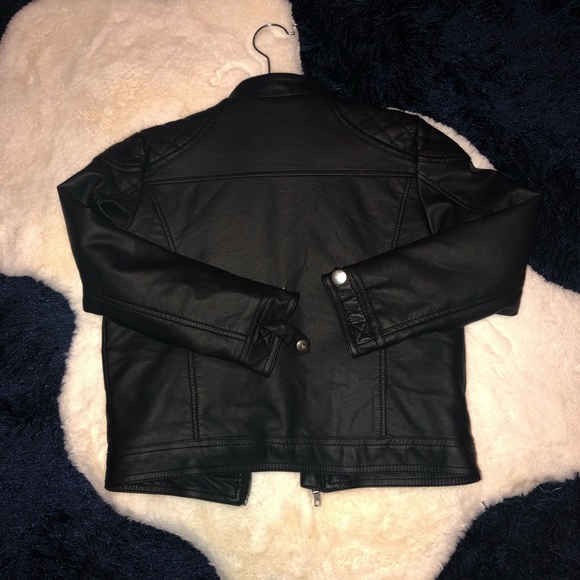 Kids black Leather Jacket - Picture 1 of 2